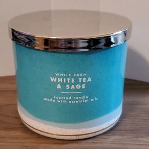 White Barn White Tea & Sage 3 Wick Candle